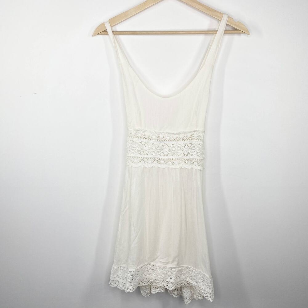 LF‎ Native Rose Ella Cream Woven Embroidered Mini Dress Women's Size 6 NWT
